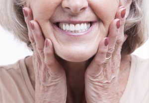Winning smile with dentures